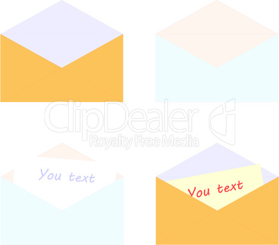 Illustration set of letter with stick