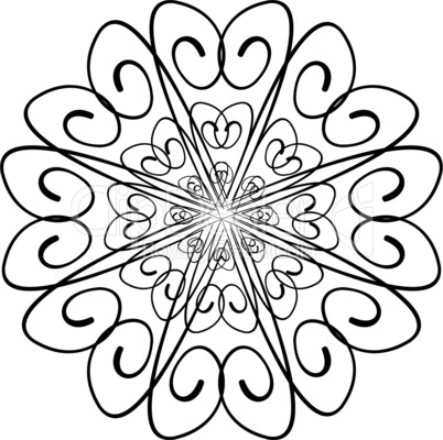 Illustration decorative pattern swirl for design