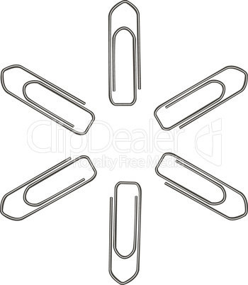 Realistic illustration paper clip