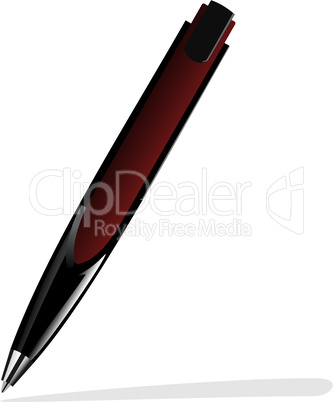 Realistic illustration of red pen