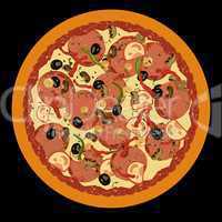 Realistic illustration pizza