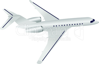 Realistic illustration aircraft