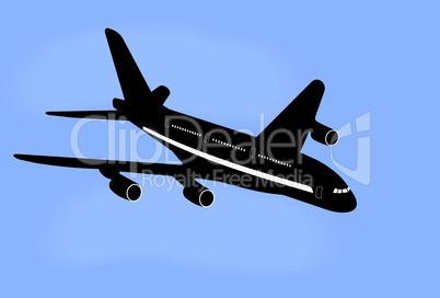 Realistic illustration aircraft