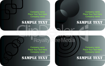 Business cards templates set