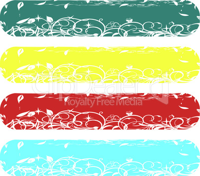 Set  grunge banners