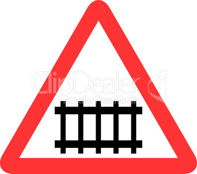 Illustration of road sign railroad