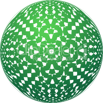 Abstract illustration green sphere