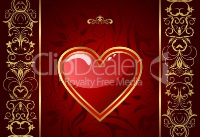 creative Valentine greeting card with heart