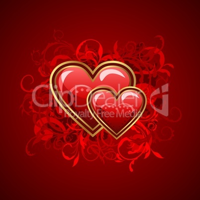 Valentine greeting card with heart