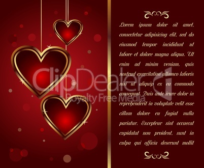 card with heart for Valentine's day - vector