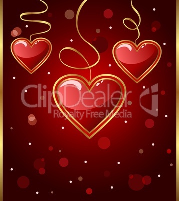 card with heart for Valentine's day