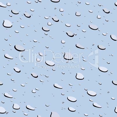 Realistic illustration of water drops seamless texture