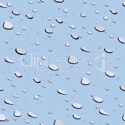 Realistic illustration of water drops seamless texture