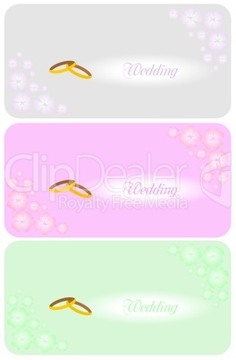 Set of beautiful wedding invitation