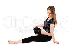 Young Pregnant Woman in Relaxed Pose