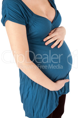 Pregnant Woman Holding Belly