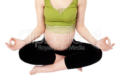 Pregnant woman Practicing Yoga