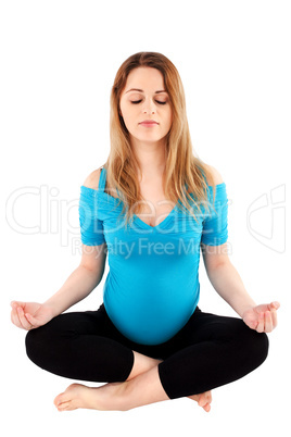 Pregnant Woman Yoga Meditation