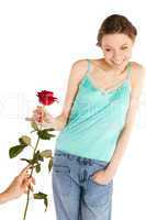 Happy Cheerful Woman on Valentine Day