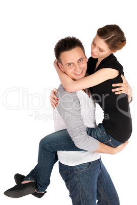 Woman Embracing Man