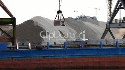 dredge work in river dock