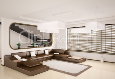 Modern interior 3d