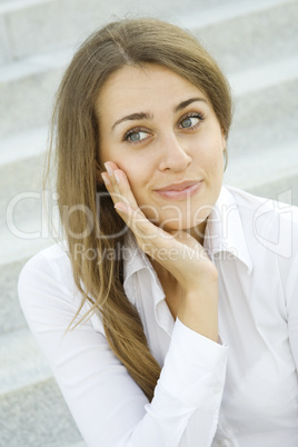 Professional business woman smiling