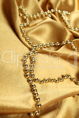 Background of golden fabric