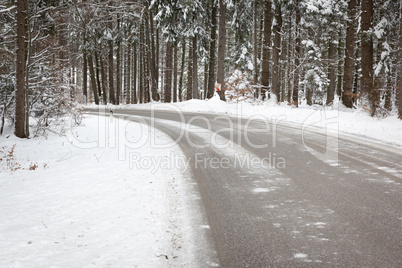 snowy road