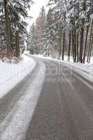 snowy road