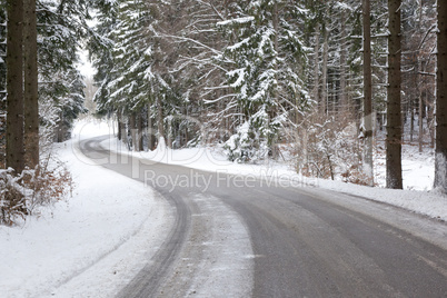 snowy road