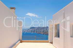Modern Greek villa with sea view, Crete, Greece