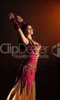 Beauty woman dance in arabian costume