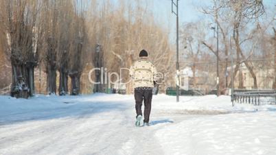 jogging in winter