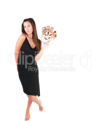 Woman in carnival mask