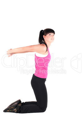 Fitness instructor  isolated on white