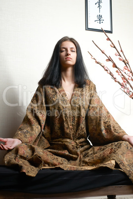 Meditative girl