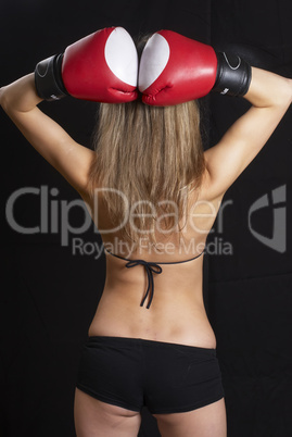 Pretty boxing girl