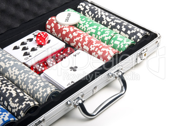 Poker set in case