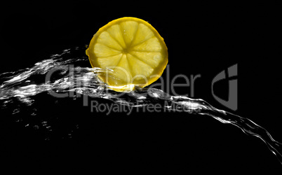 splashing lemon