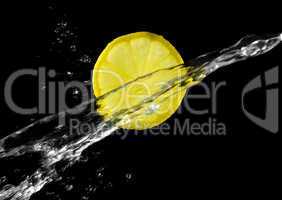 splashing lemon