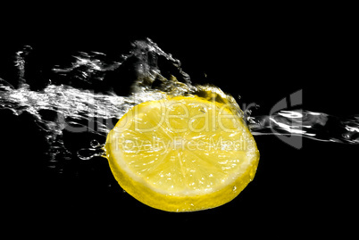 splashing lemon