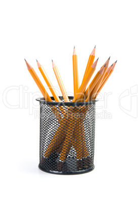 desk organiser with pencils