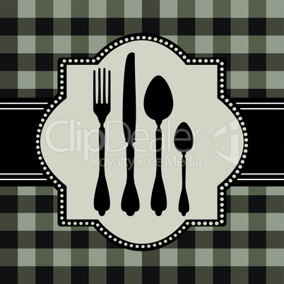 Menu card design with cutlery