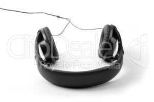 black headphones