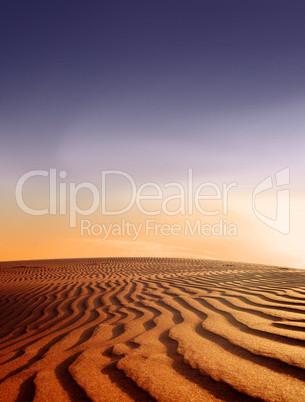 Desert at sunset - Wüste bei Sonnenuntergang