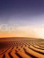 Desert at sunset - Wüste bei Sonnenuntergang