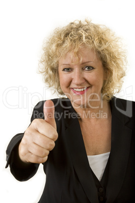 Thumbs up lady portrait