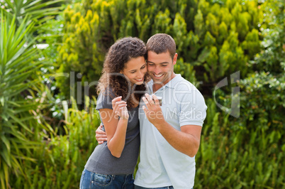 Couple looking at the picture