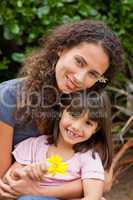 Portrait of a joyful mother with her daughter